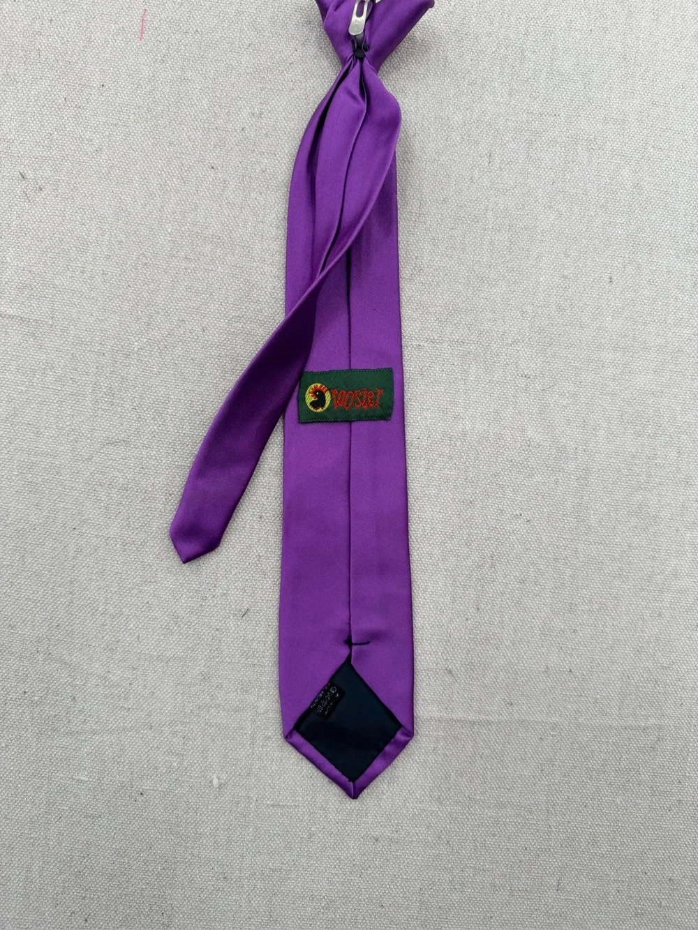 Poster Solid Purple Satin Men’s Tie